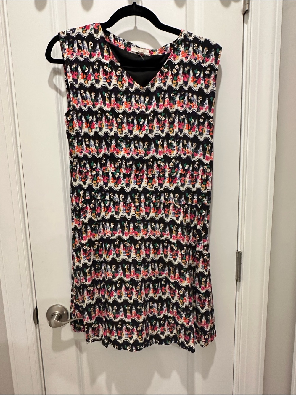 Tulle Black Floral Print Mini Dress